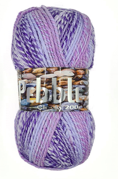 Pebble Chunky Yarn 5 x 200g Balls Lilac Twist 8028